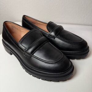 Madewell Bradley Black Leather Loafers
